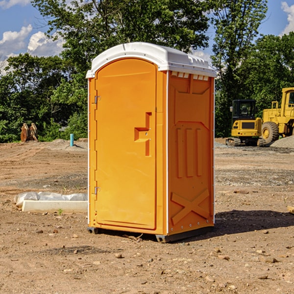 how often are the porta potties cleaned and serviced during a rental period in Calumet County